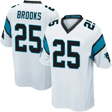 Men's Jonathon Brooks Carolina Panthers Game White Jersey