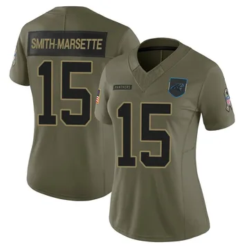 Women's Ihmir Smith-Marsette Carolina Panthers Limited Olive 2025 Salute to Service Jersey